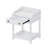 Retro Style Nightstand With Drawer And Open Shelf For Bedroom, Bedside Table With Turned Legs And Metal Handle,White
