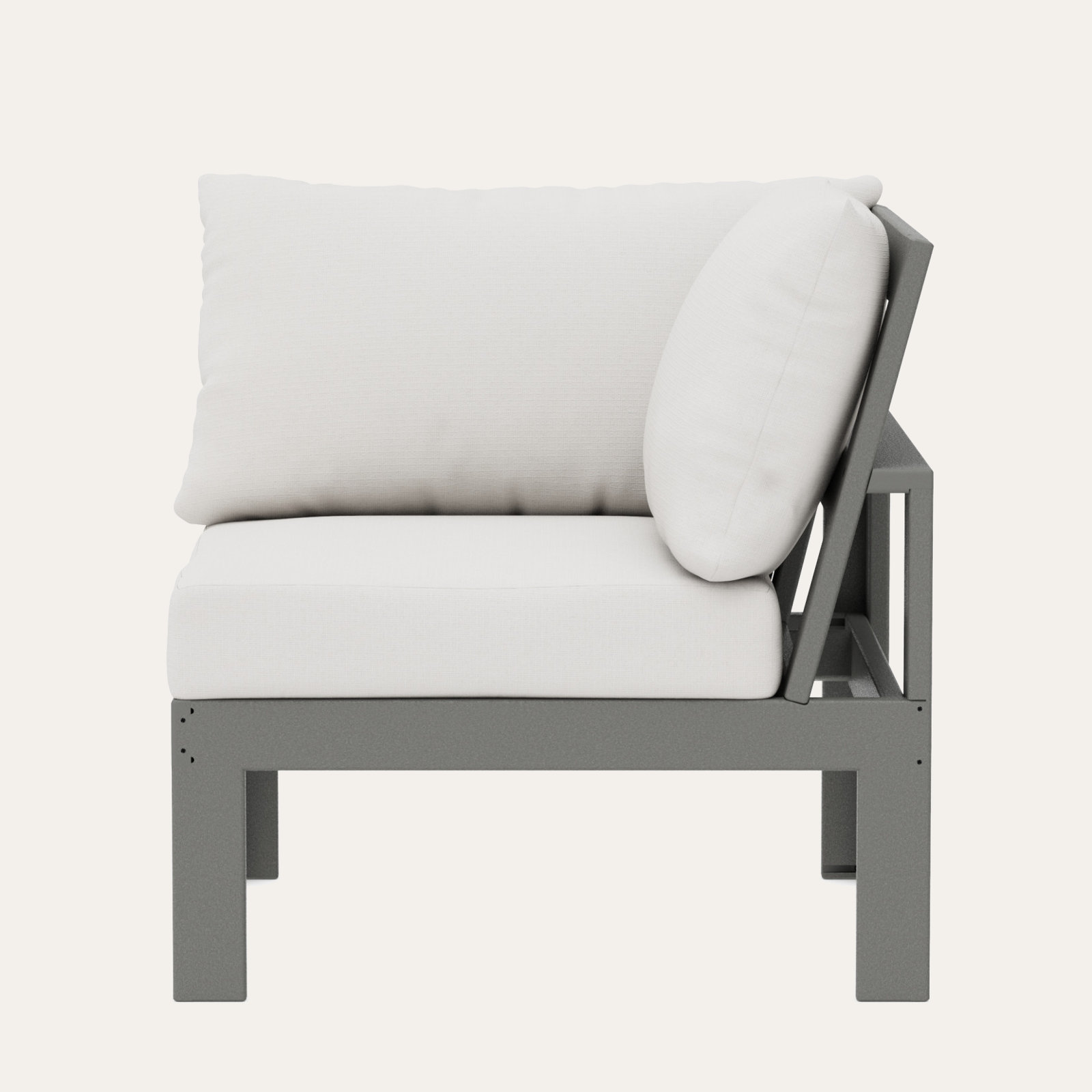 Edge Patio Lounge Chair, Natural, Slate Gray