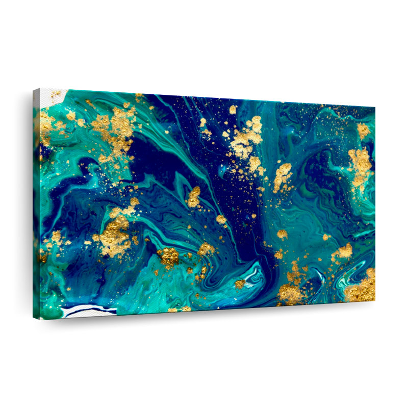 Marble Flow Abstract Canvas Print,  51" H x 34" W  x 1.25" D
