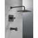 Modern Raincan Square Single-Function Tub and Shower Faucet Set, Valve Trim Kit, Rain Shower Head