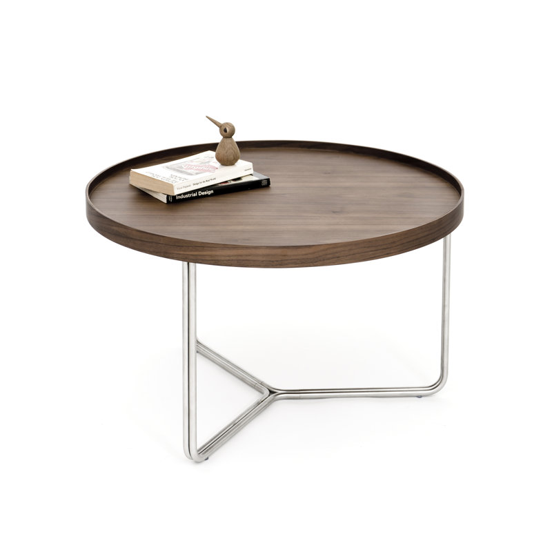 Cross Legs Coffee Table, Dark Brown Wood