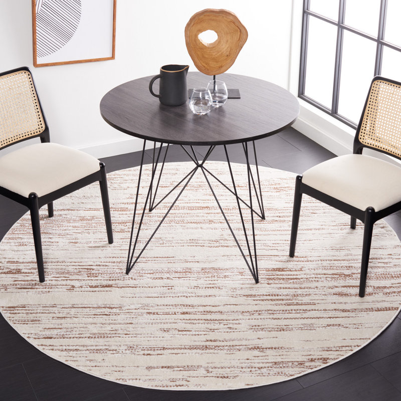 Tapis abstrait Alamo Performance, Rond 6 pi 7 po