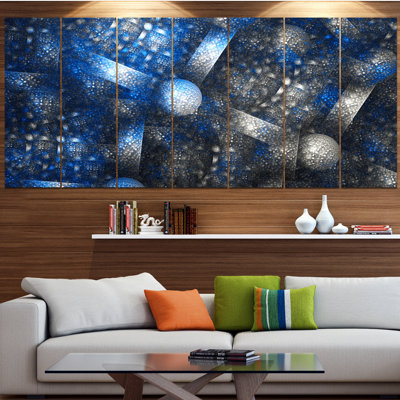 « crystal cell dark blue blue texture », impression sur toile