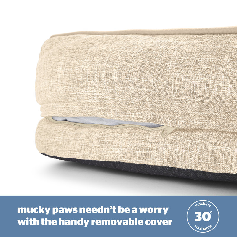 Silentnight Orthopaedic Luxury Pet Bed, 18cm H x 80cm W x 59cm D, Beige