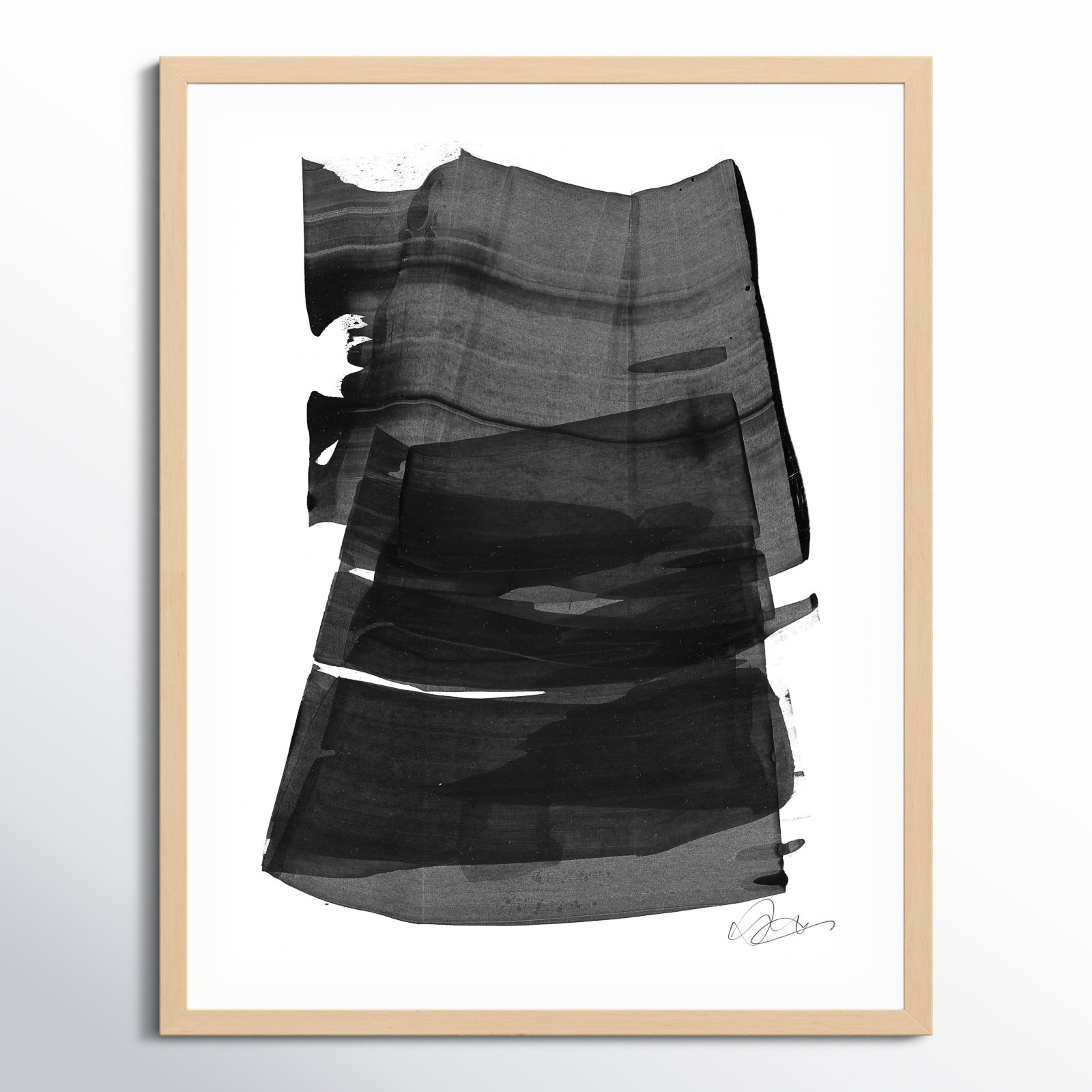 Brushstroke 2 by Jacques Pilon, 38" H x 30" W x 1.25" D, Brown