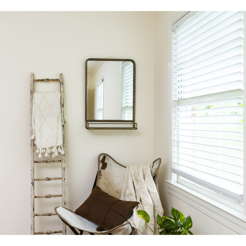 Redrow Iron Wall Mirror, Brass/Gold