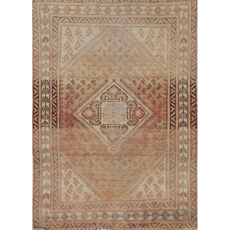 Tapis traditionnel rétro géométrique 3 x 5