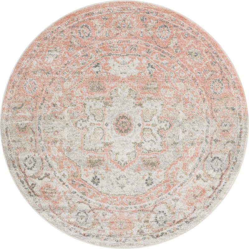 Longwell Oriental Indoor Rug, Round 5'3"