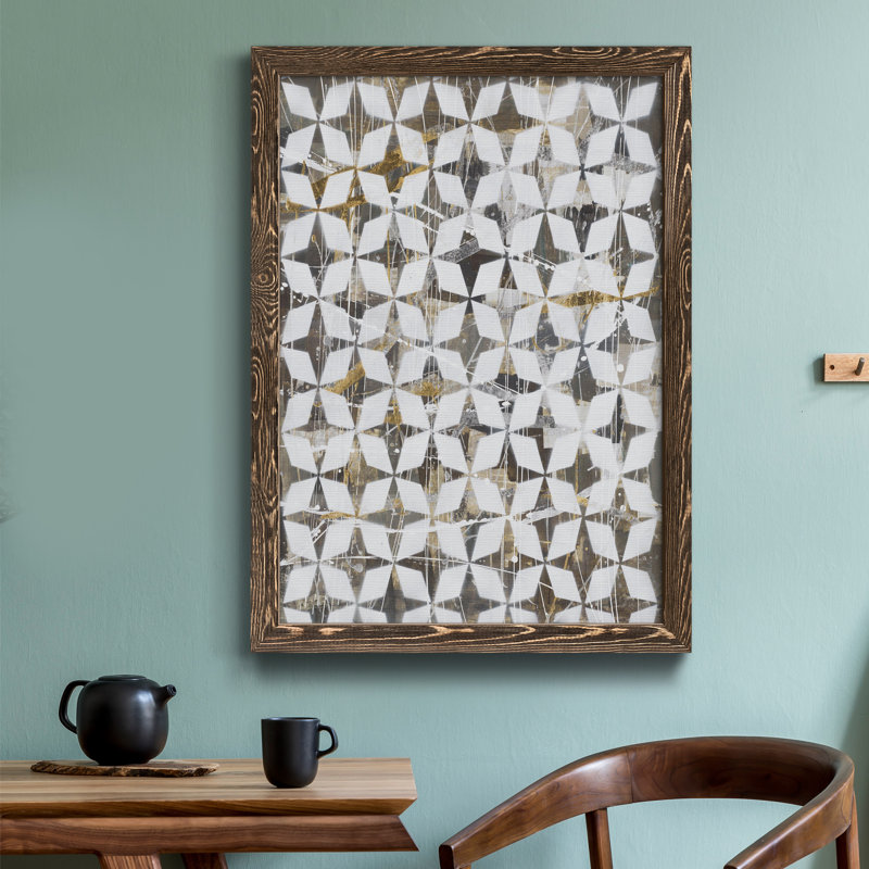 Amour moderne - reproduction encadrée de qualité supérieure - prête à être accrochée, Papier noyer