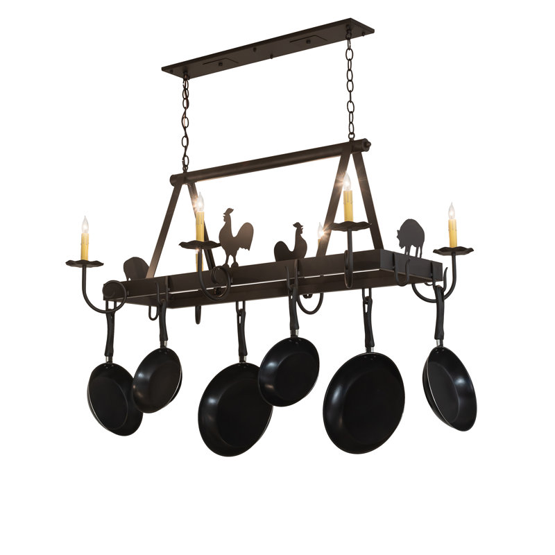 Support à casseroles 6 lumières 46 po