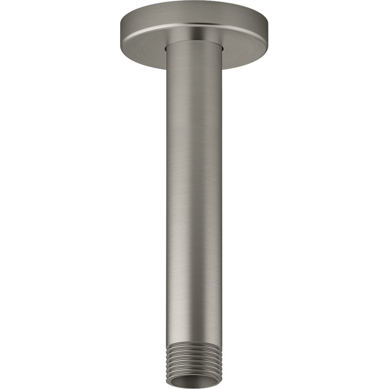 Statement 6 in. Ceiling-Mount Rainhead Arm And Flange, Vibrant Brushed Nickel