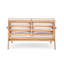 Ensemble de conversation d'extérieur 2 pièces en bois d'acacia et corde