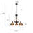 Victorian 3 - Light Glass Dimmable Classic / Traditional Chandelier