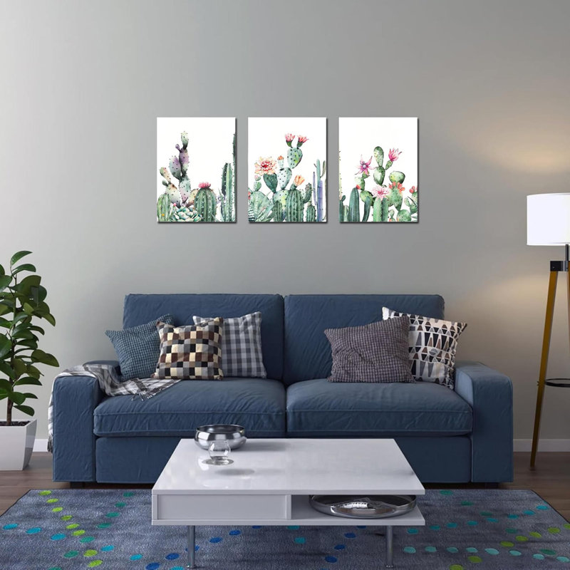 Paquet de 3, art mural sur toile sans cadre 16 "x 24"