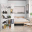 Eslow 188 cm H x 100 cm W Room Divider Bookcase-1558259251-1355265892