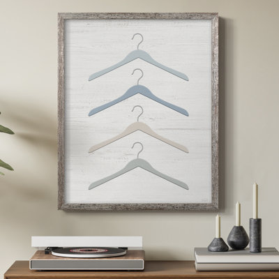 Laundry Hangers Framed Print - Solid Wood