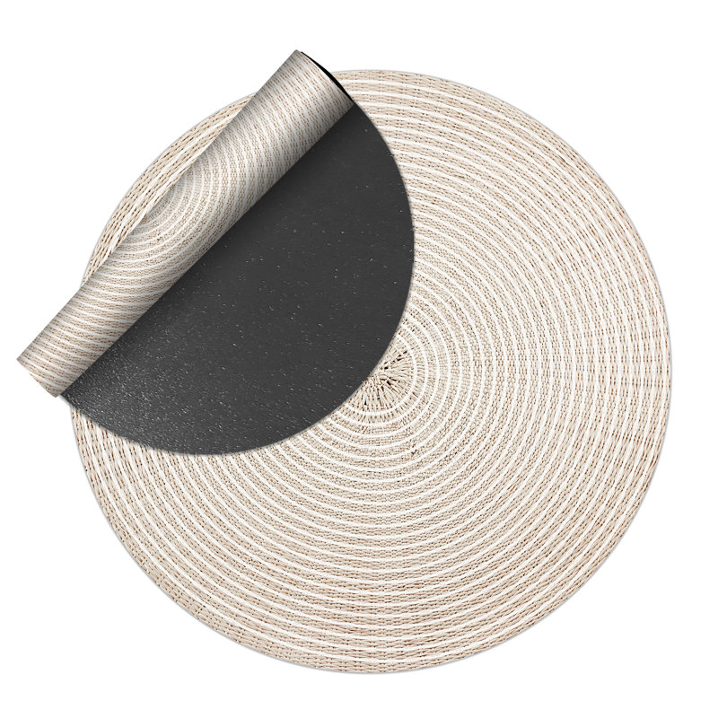 Jailyn Round Vinyl Area Rug, Round 150cm
