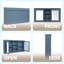 Armoire à pharmacie murale 55 po 2 en 1 avec 2 portes en miroir HD, charnières à fermeture douce et tablette intérieure réglable, bleu-1821320741