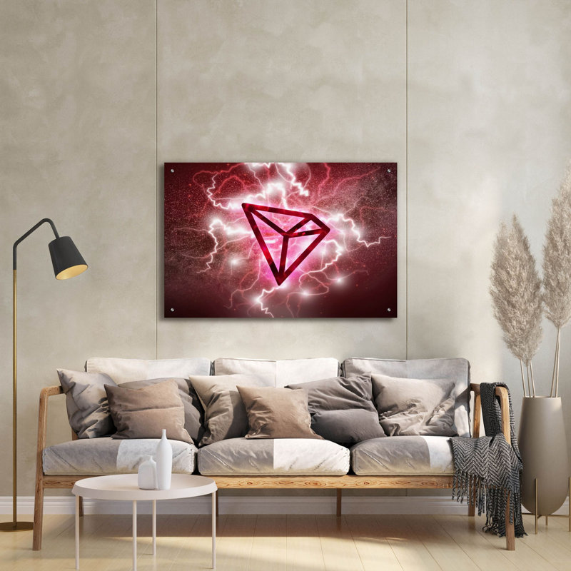 «Crypto Eclipse Tron Trx» par Epic Portfolio, art mural en verre acrylique, H 24 po x l 36 po