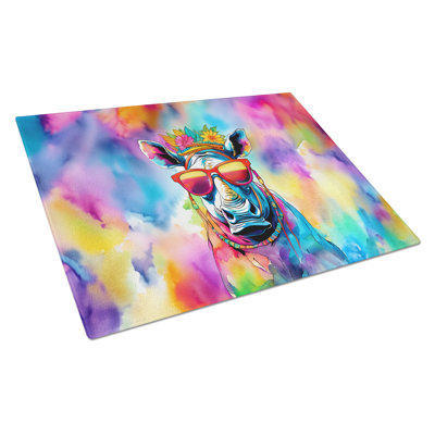 Planche à découper en verre Hippie Animal Rhinoceros