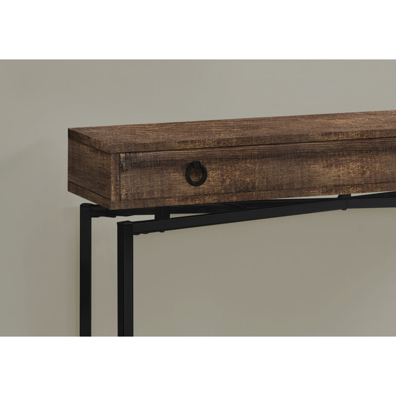 Table d'appoint, console, canapé avec tiroir de rangement, table de couloir, Brun