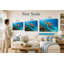 «Sea Turtle Reef», art mural toile tropicale-129452286