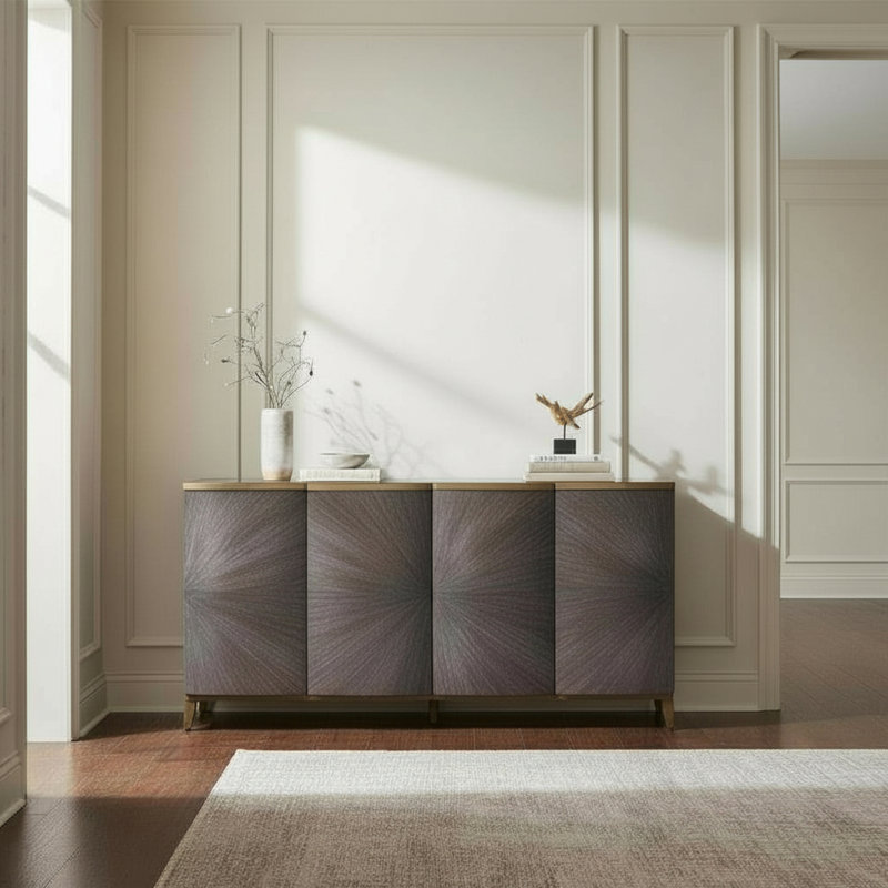 Pete 60" Wide Mindi Solid Wood Sideboard