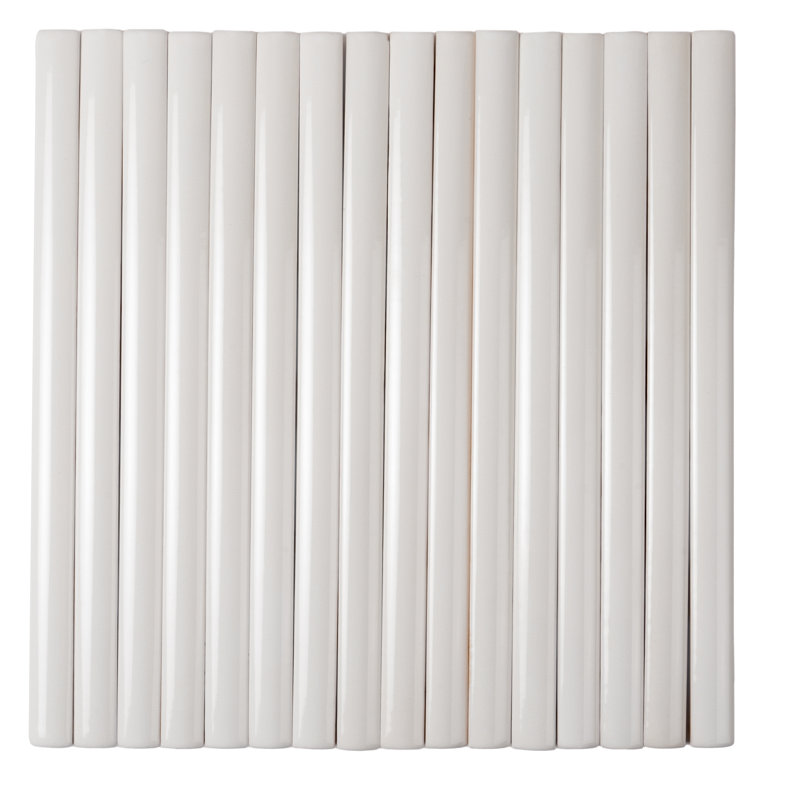 Silken Glossy White Ceramic Pencil Tile Trim 7.9'' x 0.5''