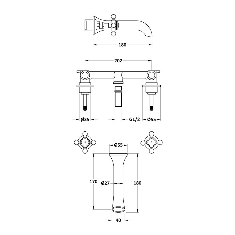 Topaz Mono Basin Mixer