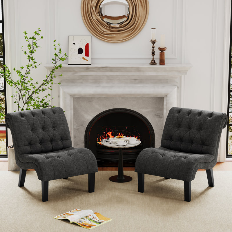 Upholstered Accent Chair, Gray