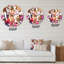 Fleurs tropicales VIntage II - Horloge murale tropicale-93602285-93602288