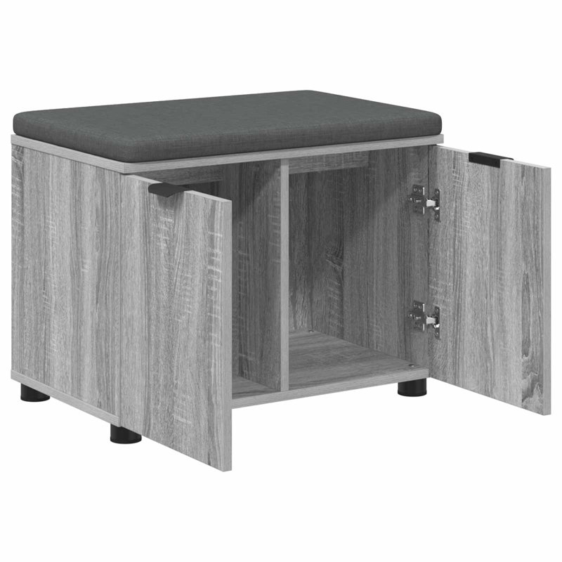 Storage Bench, 46cm H x 60cm W x 38cm D, Grey Sonoma