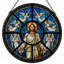 Panneau de vitrail 12 "H Jesus Angels-2072996145