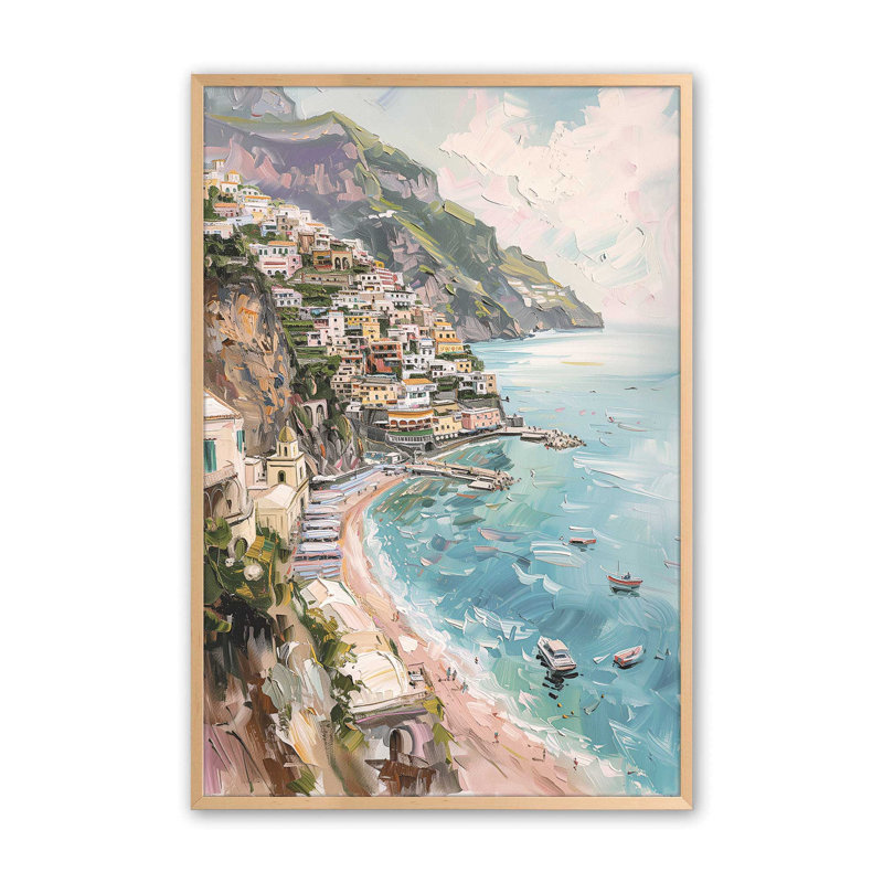 «Coastal Charm», impression encadrée sur papier par Azure Artisanal Studio, Érable brut, H 37 po x l 25 po x P 1,25 po