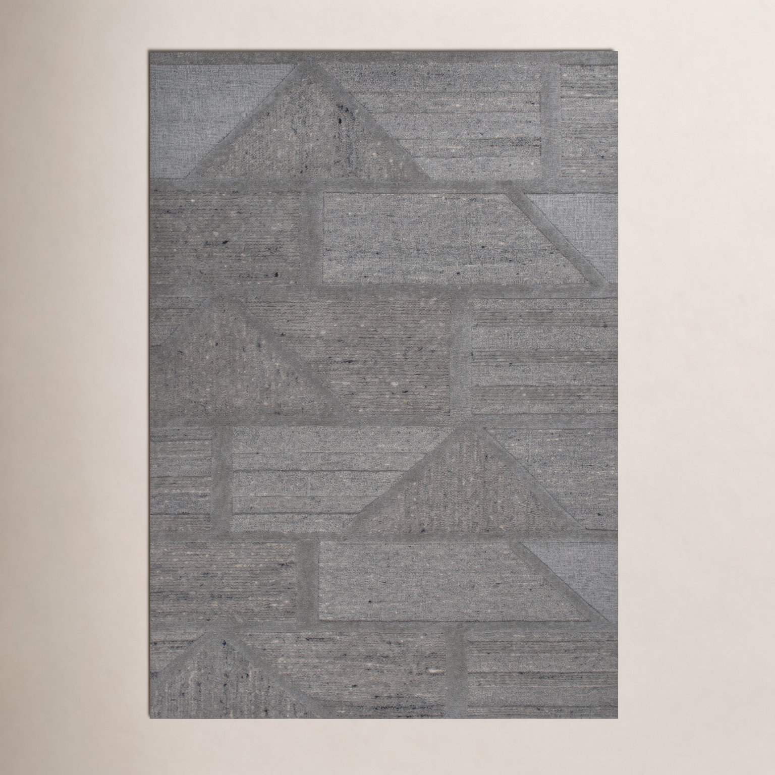 Sellman Hand-Tufted Geometric Wool Rug, Rectangle 8'9" x 11'9"