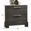 Table de chevet 2 tiroirs Grey Oak