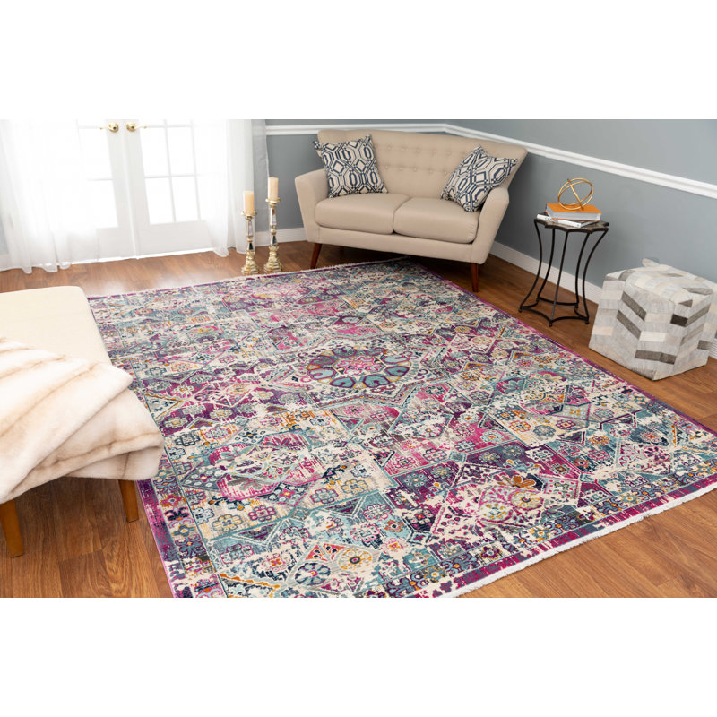 Lucha Geometric Indoor Rug, Rectangle 5'3" x 7'10"