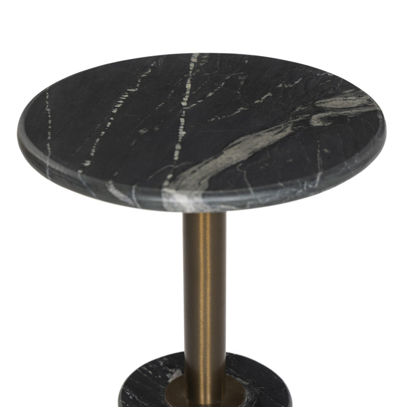 Reeves Marble End Table, Black