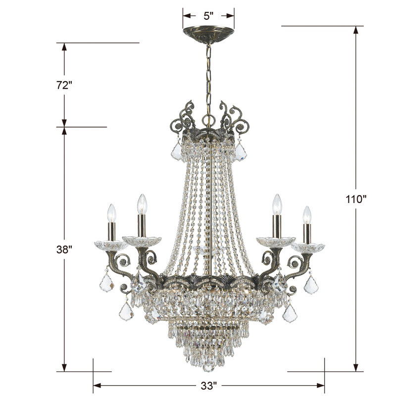 Weesner 13 - Light Dimmable Empire Chandelier, Majestic Wood Polish