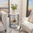 Braidon Marble Top End Table