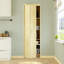 Porte pliante en bois de pin non fini 24 po x 80 po avec quincaillerie d'installation (garde-manger, porte de placard)-114769569