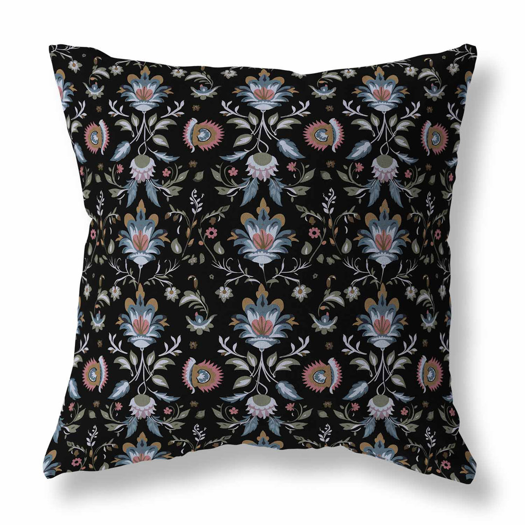 Breezy Botanicals Indoor/Outdoor Floral Square Cushion With Filling