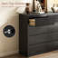 Commode 8 tiroirs l 50 po pour chambre à coucher, commode double cannelée, commode haute, meuble télé pour le salon-974483640