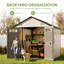 Abri de jardin en résine PEHD avec plancher renforcé, 2,44 m de largeur × 3,05 m de profondeur-136951692-137910054