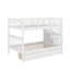 Lit superposé double avec tiroirs, escalier de rangement et garde-corps, convertible en 2 lits séparés-684836714