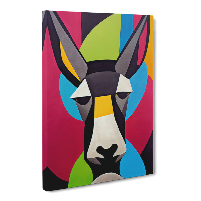 Donkey Abstract Vol.2 - Wrapped Canvas Print, 50cm H x 35cm W x 3cm D, Wrapped Canvas