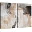 "Grunge Abstract Paint Stroke Effect", impression d'art moderne sur toile, 2 pièces-87607405-119400604-87607403