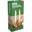 Ensemble de 2 bougies de Noël sans flamme à DEL avec flamme et minuterie scintillantes pour la fenêtre des fêtes et la décoration intérieure