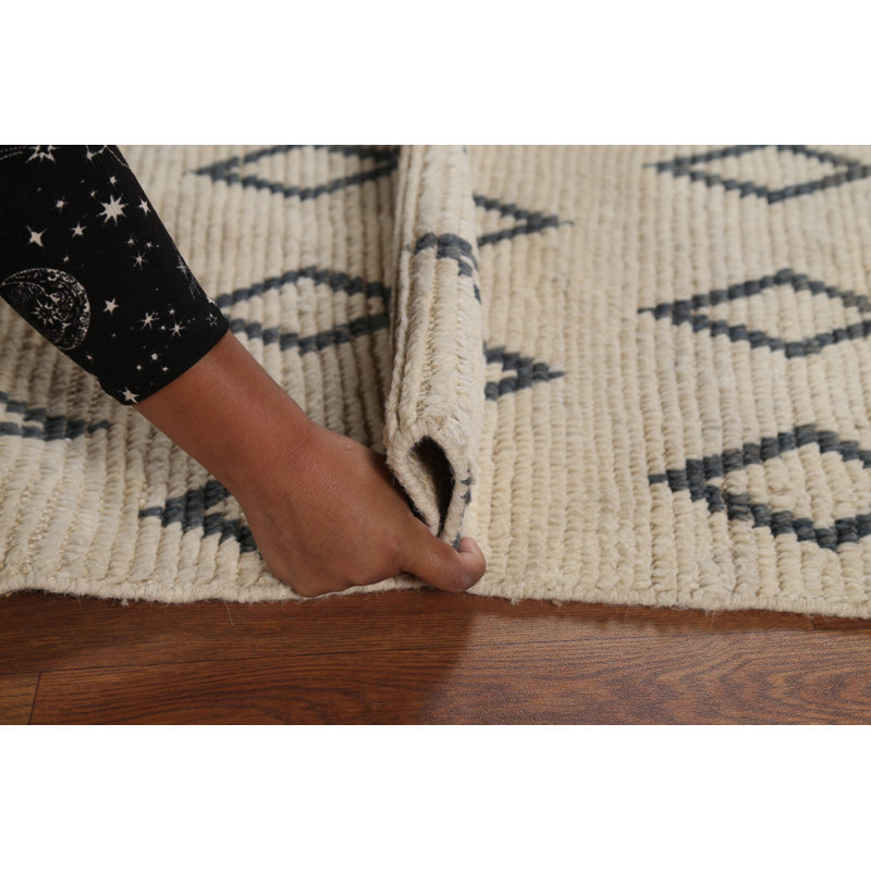 Modern Geometric Moroccan Runner Rug