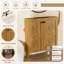 Armoire de plancher pliante en chêne doré 30 pouces avec évier en céramique - Installation brevetée en 1 minute, peu encombrante et facile à assembler, style américain-999464945